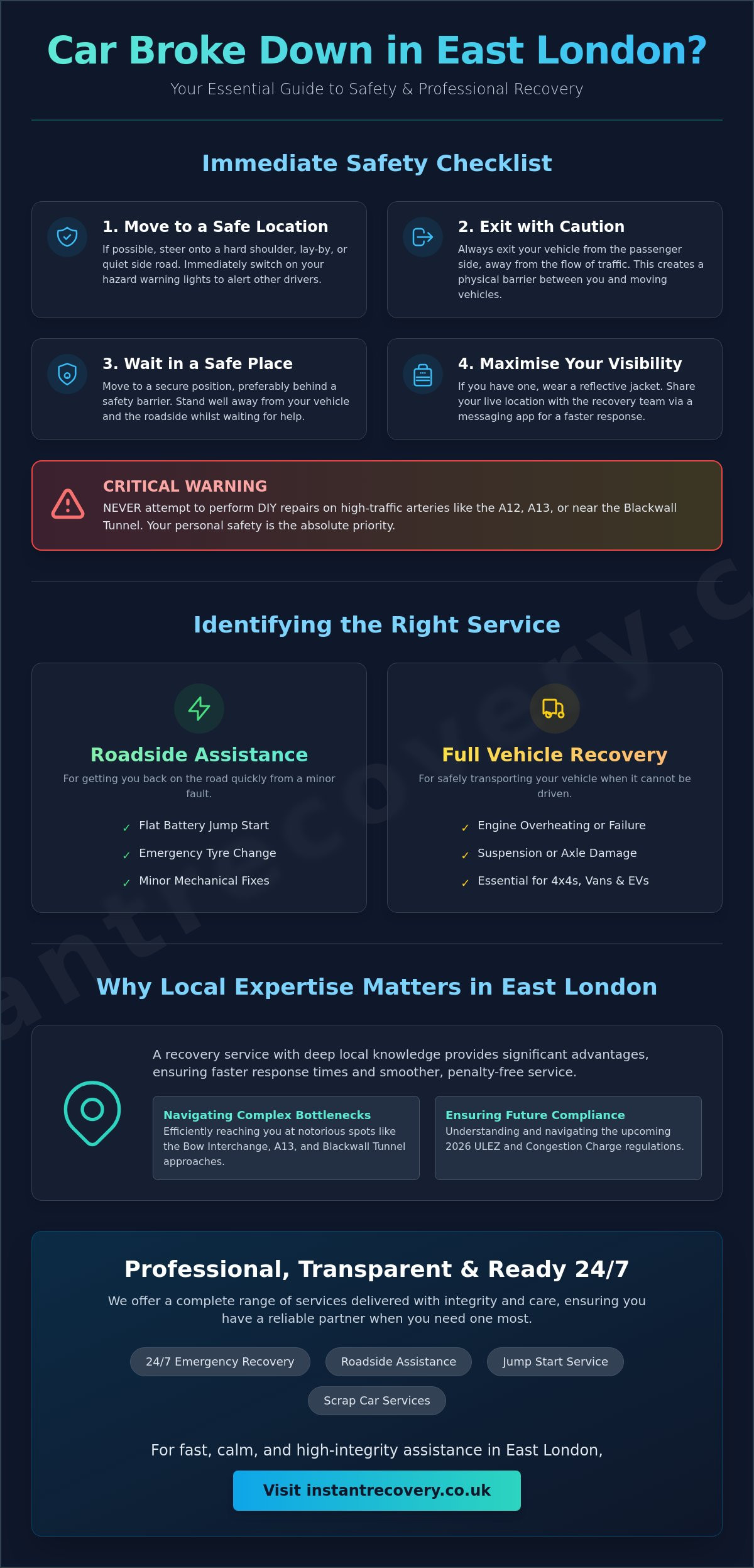 Car Broke Down in East London? Your 2026 Professional Recovery Guide