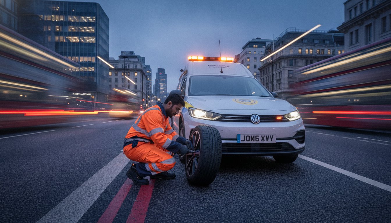 Roadside Tyre Change East London: Fast 24/7 Emergency Assistance
